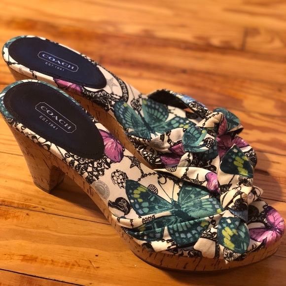 Coach Shoes - Cute Coach Butterfly sandals!